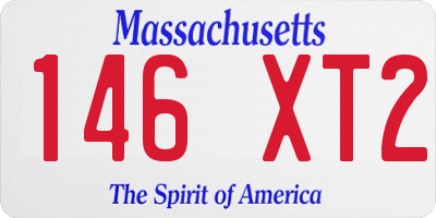 MA license plate 146XT2