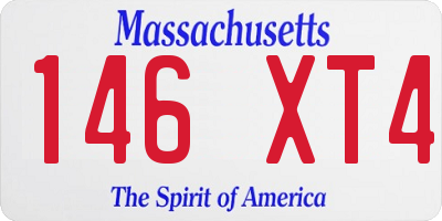 MA license plate 146XT4