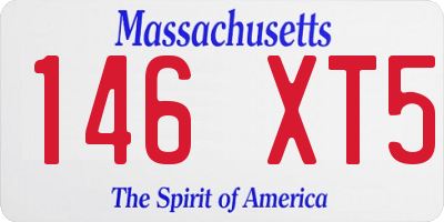 MA license plate 146XT5