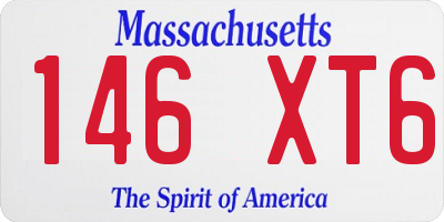 MA license plate 146XT6
