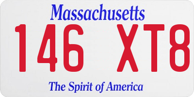 MA license plate 146XT8