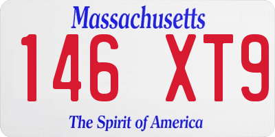 MA license plate 146XT9