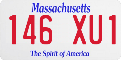 MA license plate 146XU1