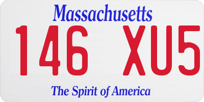 MA license plate 146XU5
