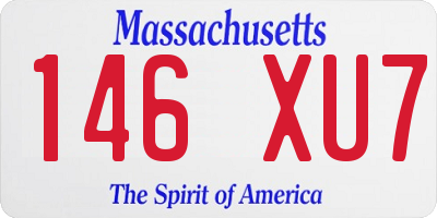 MA license plate 146XU7