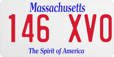 MA license plate 146XV0