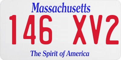 MA license plate 146XV2