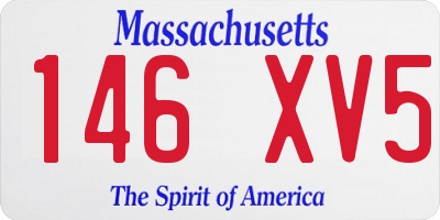 MA license plate 146XV5