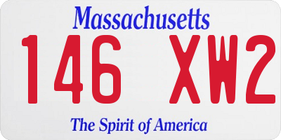 MA license plate 146XW2