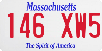 MA license plate 146XW5