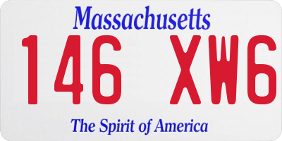 MA license plate 146XW6