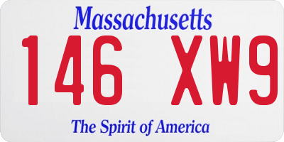 MA license plate 146XW9