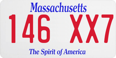 MA license plate 146XX7