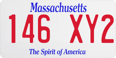 MA license plate 146XY2