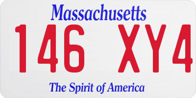 MA license plate 146XY4
