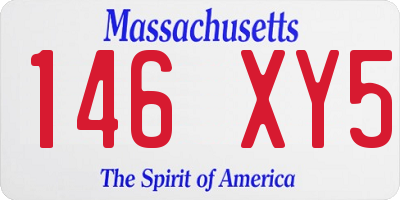 MA license plate 146XY5