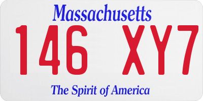 MA license plate 146XY7