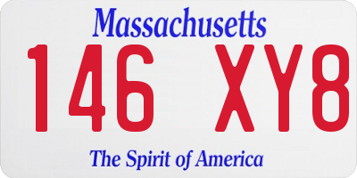MA license plate 146XY8