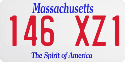 MA license plate 146XZ1