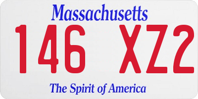MA license plate 146XZ2