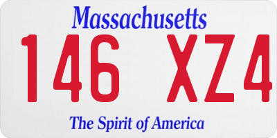 MA license plate 146XZ4