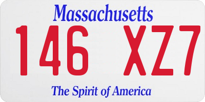 MA license plate 146XZ7