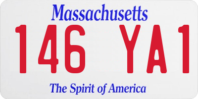 MA license plate 146YA1