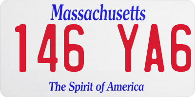 MA license plate 146YA6