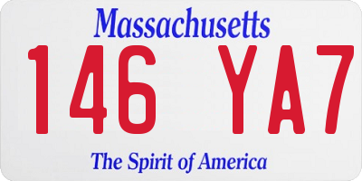 MA license plate 146YA7