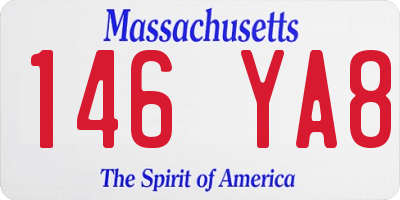 MA license plate 146YA8