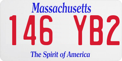 MA license plate 146YB2