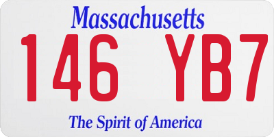 MA license plate 146YB7