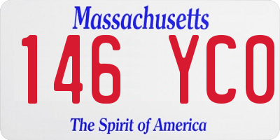 MA license plate 146YC0