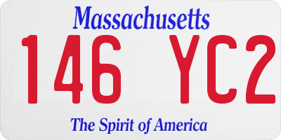 MA license plate 146YC2
