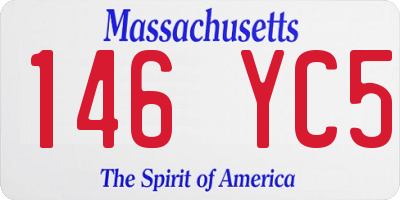 MA license plate 146YC5