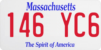 MA license plate 146YC6