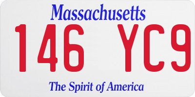 MA license plate 146YC9