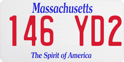 MA license plate 146YD2