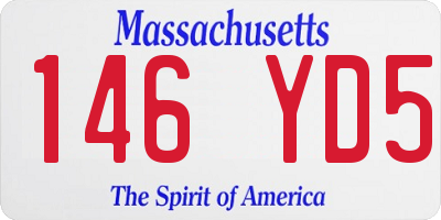 MA license plate 146YD5