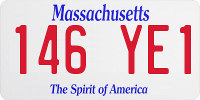 MA license plate 146YE1