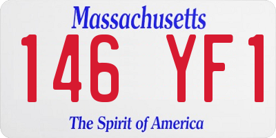 MA license plate 146YF1