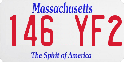 MA license plate 146YF2