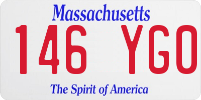 MA license plate 146YG0