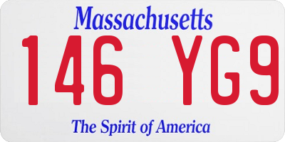 MA license plate 146YG9
