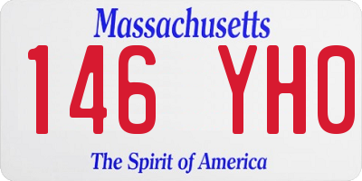 MA license plate 146YH0