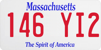 MA license plate 146YI2