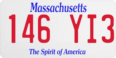MA license plate 146YI3