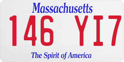 MA license plate 146YI7