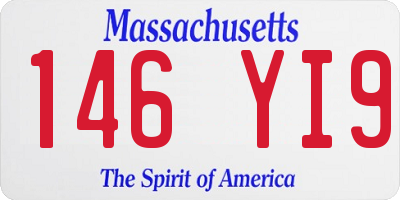 MA license plate 146YI9