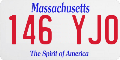 MA license plate 146YJ0
